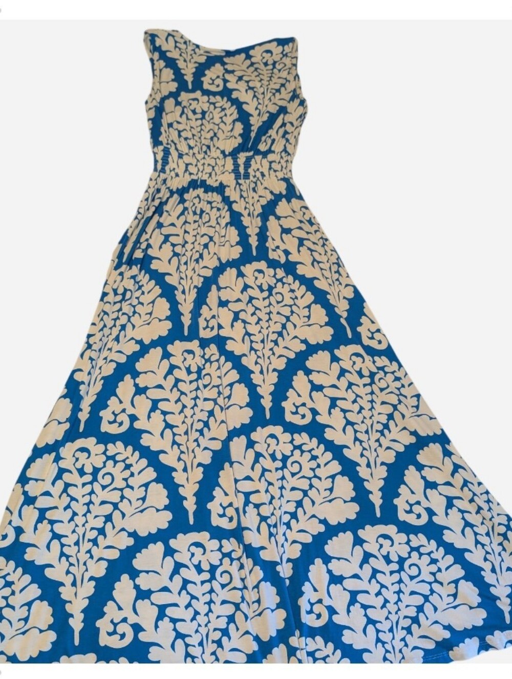 Pre-owned Boden Paloma Jersey Maxi Blue maxi Dress Size 0 - Picture 10 of 12